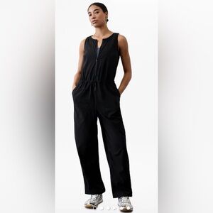 Athleta Black Zip-Up Jumpsuit Size Small NWOT